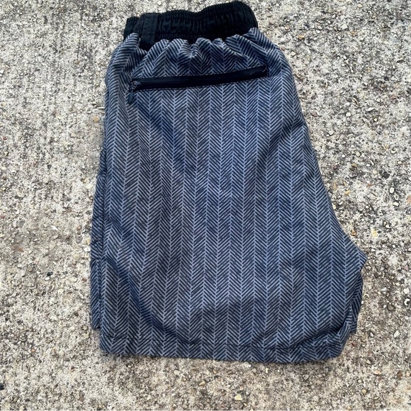 Southern Marsh Black and Gray Herringbone Swim Trunks - Picture 3 of 5